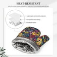 thumbnail image 4 of Honeii Rock Music patten Oven Mitts and Pot Holders Sets, Baker Oven Mitts, Mittens for Kitchen Decor, Baking Lover over Gloves Gifts, 4 of 7