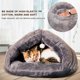 thumbnail image 2 of Cama para gatos en forma de zapatilla, cálida y cómoda para invierno, hecha de peluche ártico y algodón PP, disponible en rosa rojo, tamaño S, ideal para mascotas de hasta 4kg., 2 of 6