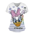 thumbnail image 3 of Uniforme de Disney para mujer, estampado 3D de Mickey Mouse, camisa de trabajo de enfermera, bata con bolsillo, uniforme de enfermería para Navidad, 3 of 5
