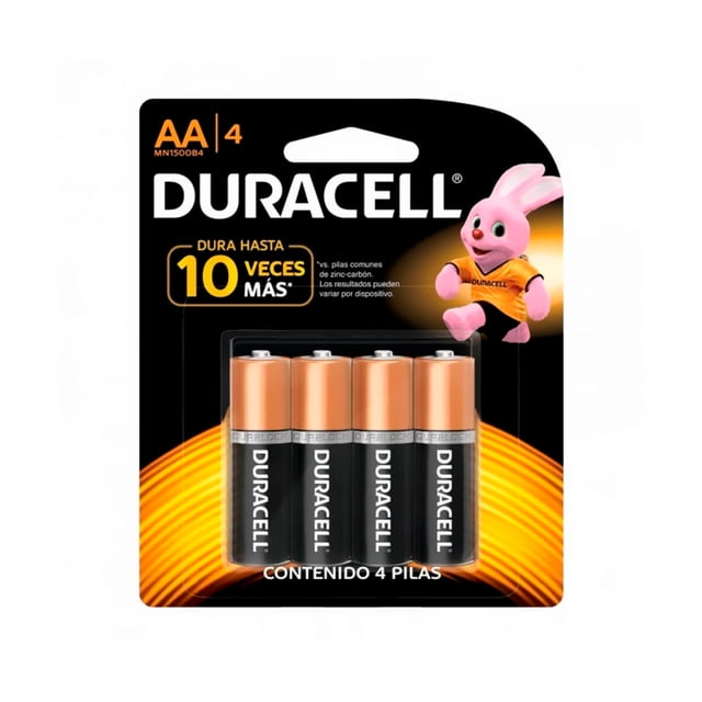 Pila Alcalina Duracell AA Blíster 4 Piezas