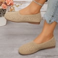 thumbnail image 6 of Xfvqtps Womens Cut out Loafers Faux Suede Round Toe Soft Sole Breathable Slip on Flat Shoes Casual Wear Khaki, 6 of 9
