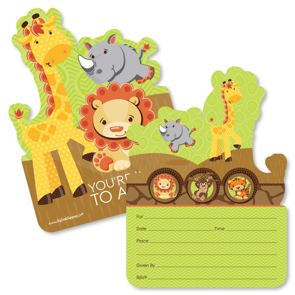 safari baby shower invitations walmart