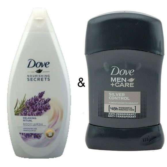 Body Wash Relaxing Ritual 500 by Dove & Roll-on Stick Silver Control 50ml by Dove