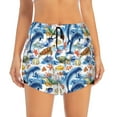 thumbnail image 2 of Goofa Marine Animals Printed Women 2 in 1 Running Shorts,Quick Dry Athletic Workout Shorts,High Waisted Athletic Shorts with Liner Pockets-Medium, 2 of 9
