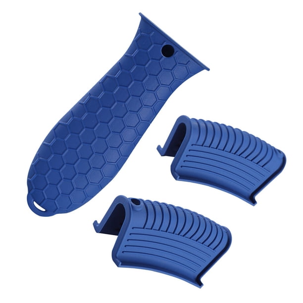 Billuyoard 3 unids/set cubierta de mango de olla mango de sartén funda de silicona sartén caliente agarradera con aislamiento térmico Cocina y Comedor