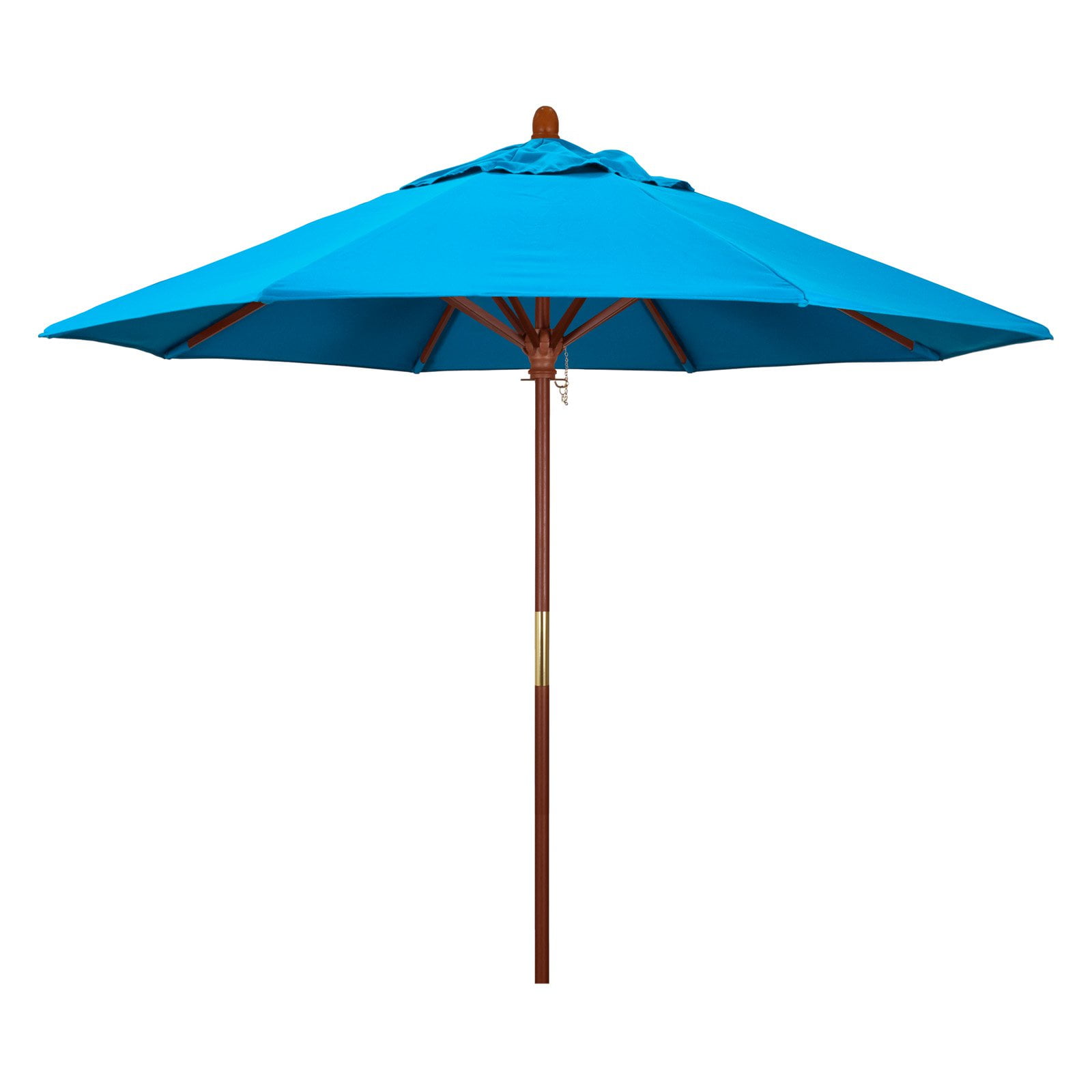 California Umbrella 9 ft. Sunbrella Marenti Wood Market Umbrella