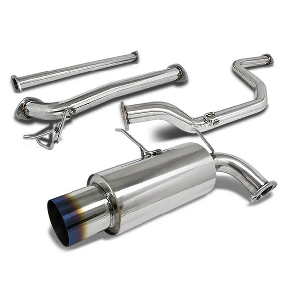 DNA Motoring Stainless Steel Catback Exhaust System for 1990-1993 Acura Integra, 4.5" Muffler