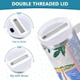 thumbnail image 3 of Yayeee 40oz Stainless Steel Tumbler with Straw and Handle Double-Wall Insulated Travel Water Bottle, Seaside Boat, 3 of 8