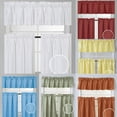 thumbnail image 2 of 3PC KITCHEN TIER VALANCE SET SHORT PANEL LINED BACKING WINDOW CURTAIN BLACKOUT, 2 of 3