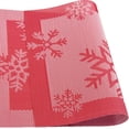 thumbnail image 3 of Christmas Placemats Set of 6 Vinyl Woven Non-Slip Placemats Washable Easy to Clean Table Mats for Dining Table (Snow Red), 3 of 5