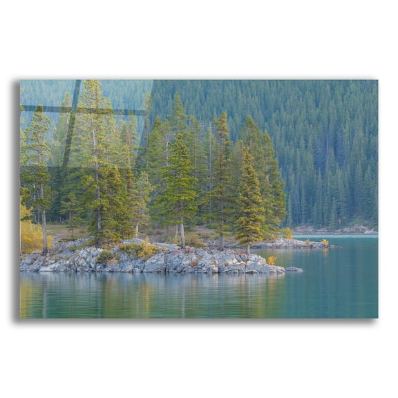 Epic Art 'Lake Minnewanka 2' by Joe Reimer Photography, Acrylic Glass Wall Art, 16"x12"
