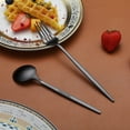 thumbnail image 4 of Just Houseware Silverware Sets 40-Piece Matte Black Stainless Steel Flatware Set, 4 of 7
