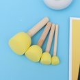 thumbnail image 3 of 20pcs Assorted Size Round Sponges Brush Set Kids Painting Tools Stippler (Yellow), 3 of 8