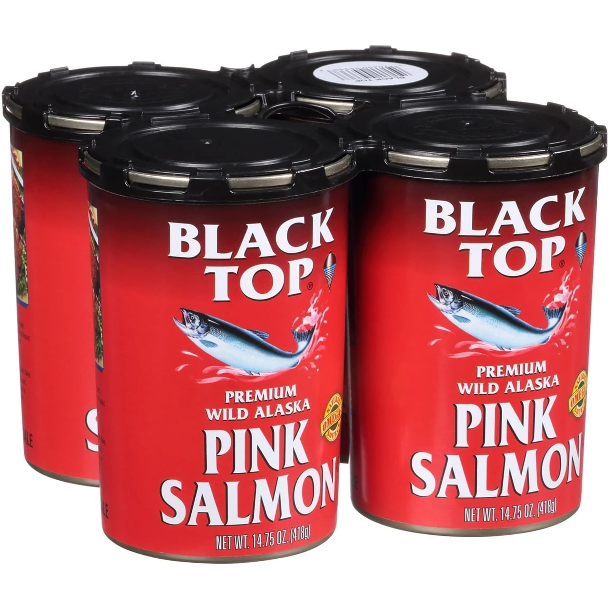Black Top Premium Wild Alaska Pink Salmon 14.75 Ounce (Pack of 4)