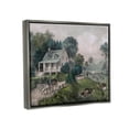 thumbnail image 3 of Stupell Industries Classic Countryside House Painting Roaming Farm Animals Painting Luster Gray Floating Framed Canvas Print Wall Art, Design by Daphne Polselli, 3 of 6