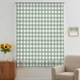 thumbnail image 3 of Sage Green Buffalo Plaid Sheer Curtains 54 Inches Long, Farmhouse Green White Checkered Light Filering Curtains, Breathable Simi Curtain Privacy Drapes for Kitchen Bathroom Small Window Treatment, 3 of 9