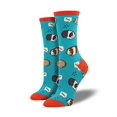 thumbnail image 2 of Socksmith Womens' Novelty Crew Socks "Guinea Pigs" - 1 pair (Turquoise), 43719, 2 of 3