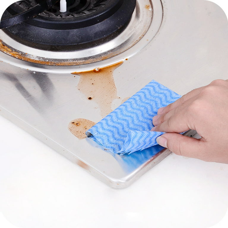 BuLuTu Reusable Cleaning Cloths 100% Cotton Muslin Dishcloths for Kitchen 4  Pack Sweet Floral Dish Towels Cellulose Sponge Cloths Non Scratch Towels