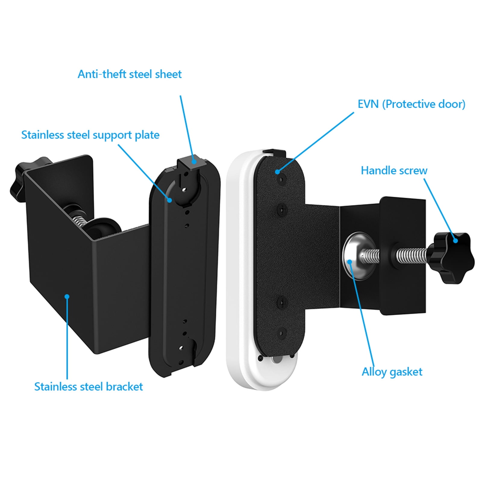 Anti-Theft Doorbell Holder No-Drilling Doorbell Door Mount for Home Apartment Office Security
