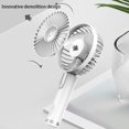 thumbnail image 3 of Wosthever Ventilador eléctrico de mano 3 velocidades Vientos Refrigeración de aire portátil ajustable Suministro de ventiladores de bajo ruido para el Electrodomésticos Blanco Wosthever HA070933-01, 3 of 6