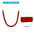 thumbnail image 2 of Unique Bargains 5 Feet Red Velvet Stanchion Rope, Crowd Control Barrier Rope with Snap Hook, Golden, 2 of 6