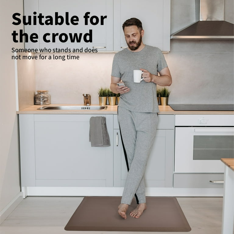 Bauhutte BHA-70G Gel Standing Desk Mat - Anti-Fatigue Floor Mat For Barefoot Comfort, 27.6x13.8 Inches