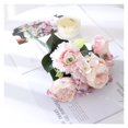 thumbnail image 1 of Ramo de flores artificiales de rosas de seda blanca, decoración del hogar for bodas, arreglo de flores de peonía falsa, 1 of 7