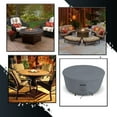 thumbnail image 5 of Covers & all Outdoor Round Fire Pit Cover, 12 Oz Waterproof, UV & Weather Resistant for Patio Lawn Garden Backyard Outside, with Air Vents & Drawstrings (48"(Diameter) x 18"H, Grey), 5 of 7