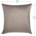 thumbnail image 2 of 22" x 22" Throw Pillow – Stone Grey: 1 PCS Luxurious Premium Microbead Pillow With 85/15 Nylon/Spandex Fabric. Forever Fluffy, Outstanding Beauty & Support. Silky, Soft & Beyond Comfortable, 2 of 7