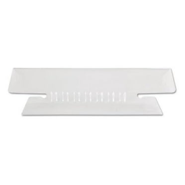 Hanging File Folder Tabs, 1/3 Tab, 3 1/2 Inch, Clear Tab/White Insert, 25/Pack-5 Pack