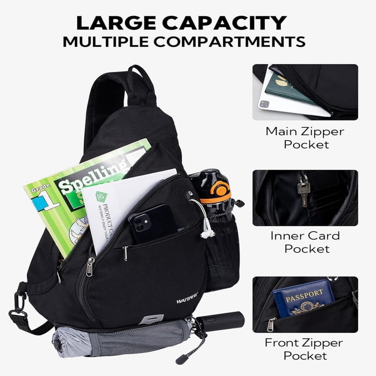 Waterfly Large 18L Waterproof Sling Bag Crossbody Backpack  display picture 1