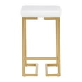 thumbnail image 6 of Midas 26" Contemporary-glam Counter Stool in Gold with White Velvet Cushion by LumiSource - Set of 2, 6 of 7