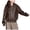 Coffee, variant on WXFAZCVU Girls' Leather Jacket Lapel Button Down Long Sleeve Lightweight Trendy Streetwear Size 9-10 Years