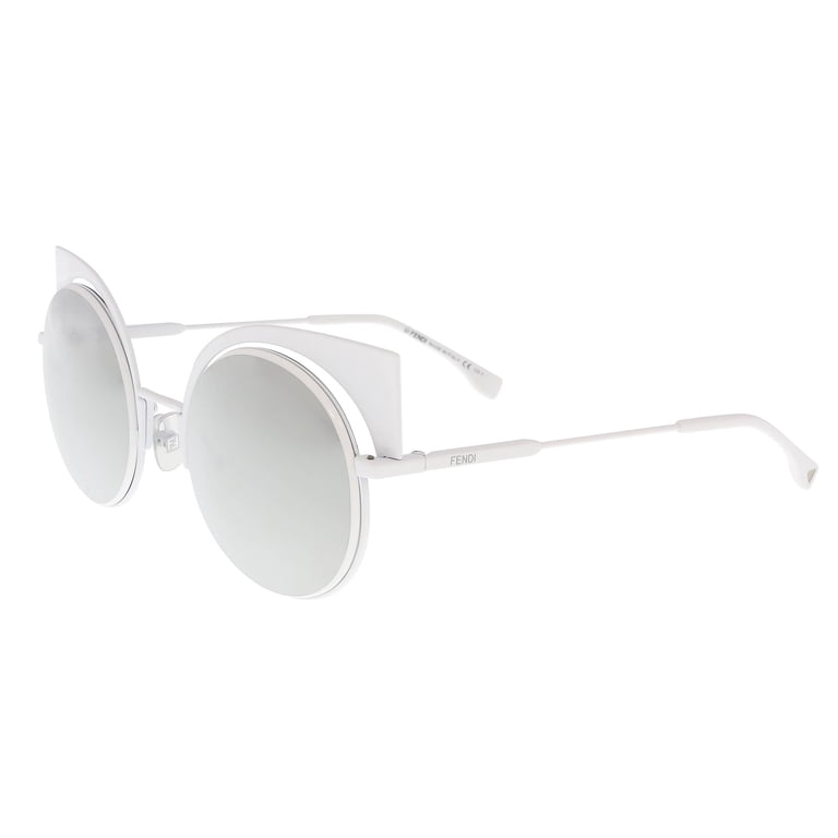 Fendi FF 0177/S 0DMV Eyeshine White Cat Eye Sunglasses  display picture 3