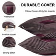 thumbnail image 4 of Waterproof Throw Pillow Covers Set of 2, 20x20 Inch Purple Framed Geometric Decorative Pillowcases Outdoor Pillow Slip Cushion Covers Set for Couch Tent Vintage Modern Abstract Art, 4 of 7