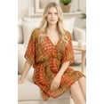 thumbnail image 3 of HAPPY BAY Women's Bathing Suit Swimwear Cover Ups Short Dresses 1X-2X Tangerine, Allover, 3 of 3