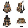 thumbnail image 2 of JIALIOU Mini Backpack Purse for Women Quilted Casual Daypack Small Travel Shoulder Bag, Leopard Walking Through Flowers, 2 of 7