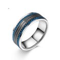thumbnail image 3 of Unisex Two Tone Blue And Black Gear Ring Stainless Steel European And American Style Jewelry Sizes 7 To 12 Men, 3 of 7