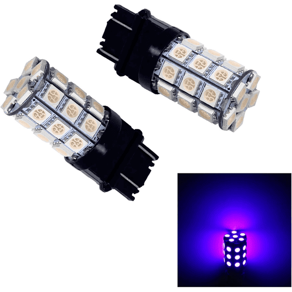PA LED 2PCS 30SMD 3157 Purple Auto LED Bulb 12V for Turn Signal, Side Marker, Stop, Back, Tail Light
