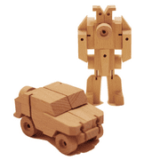 WooBots - Wooden Robot Transforms into a Military SUV