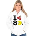 thumbnail image 4 of PACMAN I Love the 80s Cherry Fruit Zip Up Hoodie Men's Women's Brisco Brands M, 4 of 6