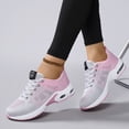 thumbnail image 4 of Rokment Air Cushion Running Shoes for Women Lightweight Comfortable Mesh Tennis Walking Shoes Breathable Mesh Gym Non Slip Work Fashion Sneakers Athletic Casual Light Pink Size 6, 4 of 9