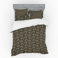 thumbnail image 1 of Ambesonne Floral Bedding Set 4 Pcs, Classic Blooming Foliage, Queen, Charcoal Grey and Peach, 1 of 3