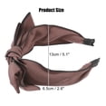 thumbnail image 2 of Unique Bargains 1 Pc Double Layered Bow Knot Headband Hairband for Women Pink 2.6 Inch Wide, 2 of 7
