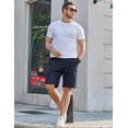 thumbnail image 2 of COOFANDY Mens Cotton Shorts Casual Classic Chino Stretch Drawstring Summer Shorts with Pockets, 2 of 6
