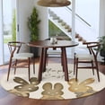 thumbnail image 4 of 6ft Round Rug, Happy Easter Non-Skid Rubber Backing Large Area Rugs - Living Room Bedroom Home Office, Polka Dot Bunny Spring Beige Burlap Indoor Floor Mat Carpets Washable Rug, 4 of 9