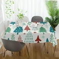 thumbnail image 6 of Coolnut Christmas Tree Tablecloth, Waterproof Washable Polyester Square Table Cover, Durable Tablecloth for Kitchen Dining Table Party Decor, 60"X 108", 6 of 7