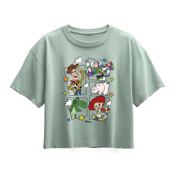 Toy Story - Toying Around Grid - Youth Girls Boxy T-Shirt