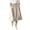 Beige, variant on Women's Elastic Waist Skirts Front Button down Elegant A-Line Long Swing Skirts Comfy Cotton Linen Midi Skirt with Pockets Dark Green L