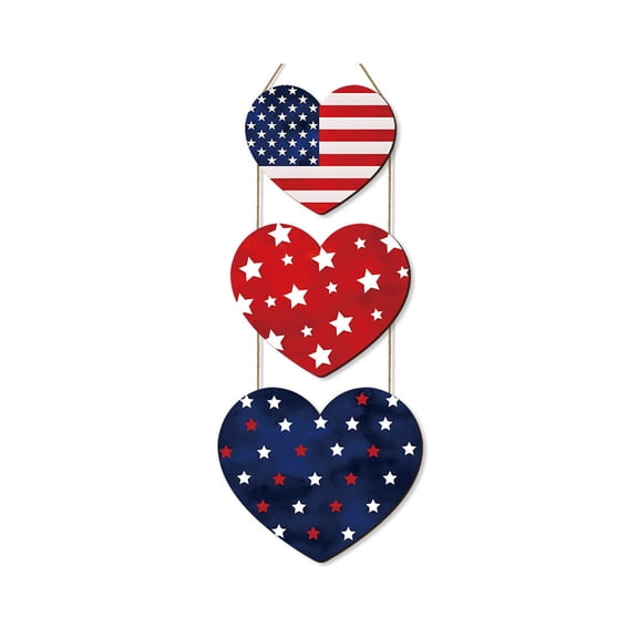 Memorial Day Saving!4th of July Decorations, Independence Day Festive Gathering Anniversary Celebration Flag Wooden Hanging Ornament